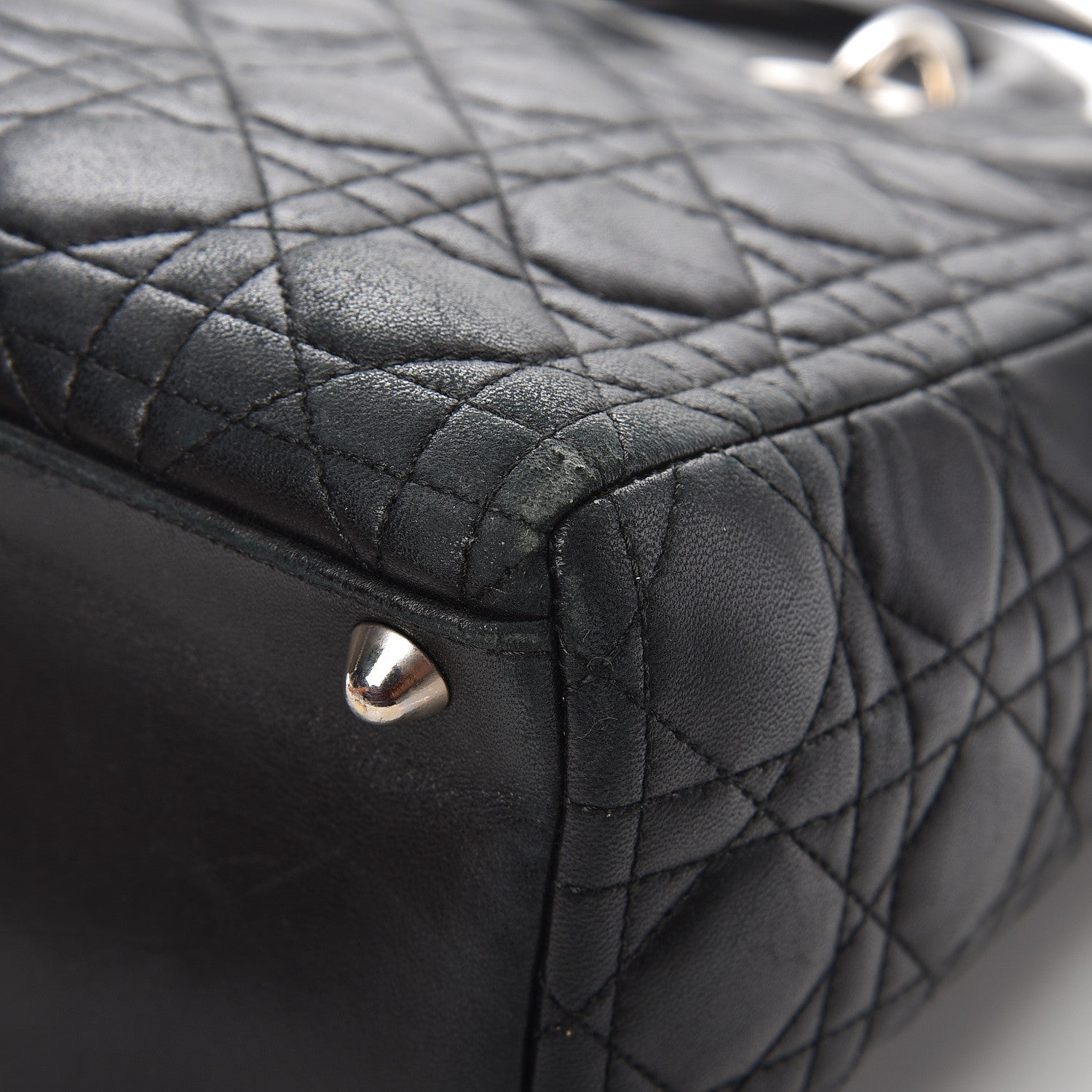 Christian Dior Lambskin Cannage Large Lady Dior Black 11 of 18