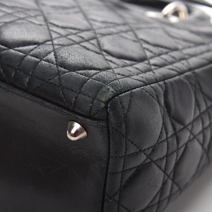 Christian Dior Lambskin Cannage Large Lady Dior Black 11 of 18