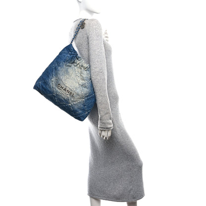 Chanel Denim Quilted Chanel 22 Blue 2 of 11