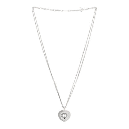 Chopard 18K White Gold Happy Spirit Triple Heart Pendant Necklace 2 of 3