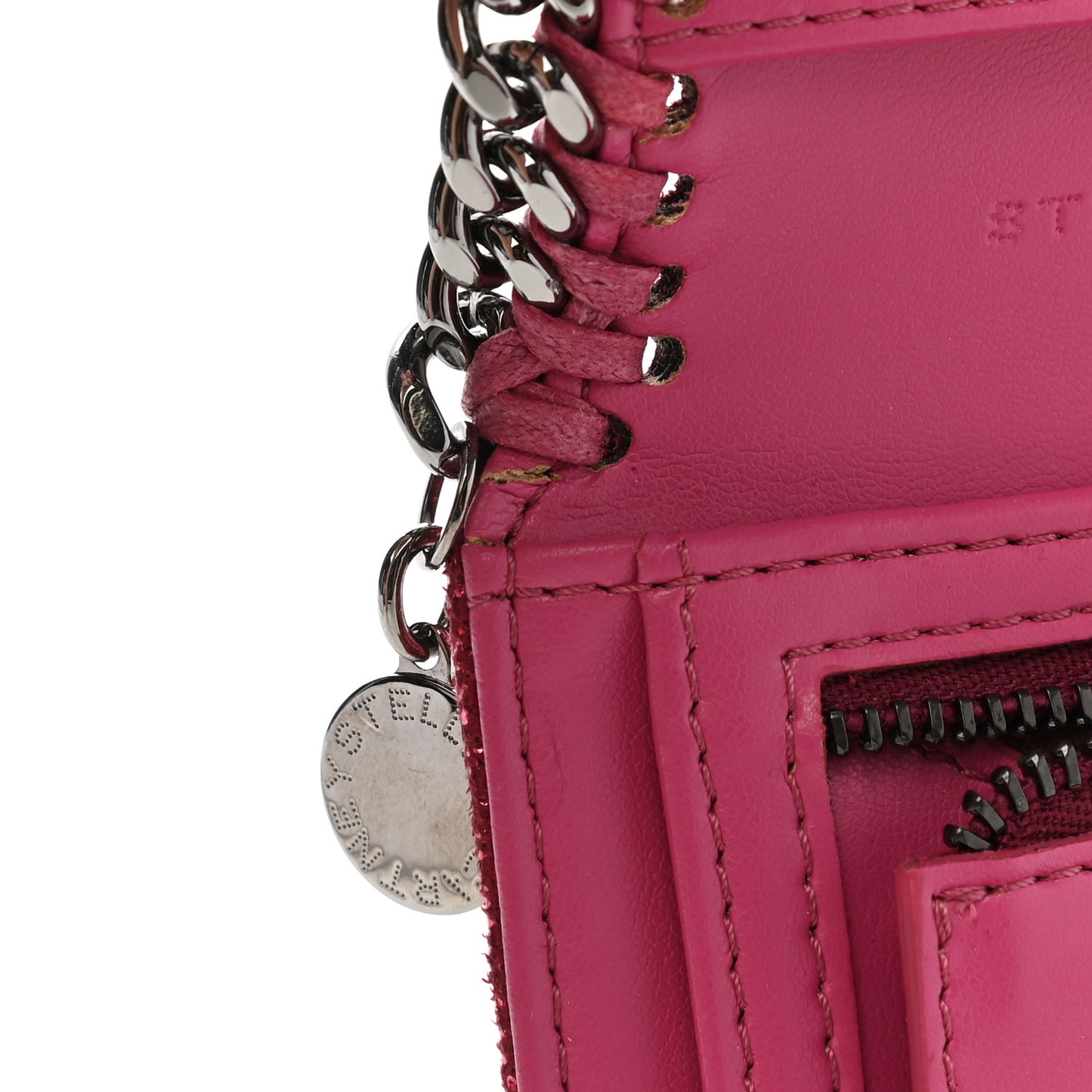 Shaggy Deer Small Falabella Flap Wallet Pink