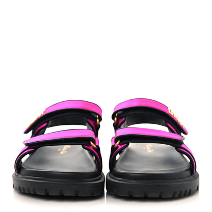 Christian Dior Satin Lambskin Dioract Sandals 39.5 Rani Pink 3 of 9