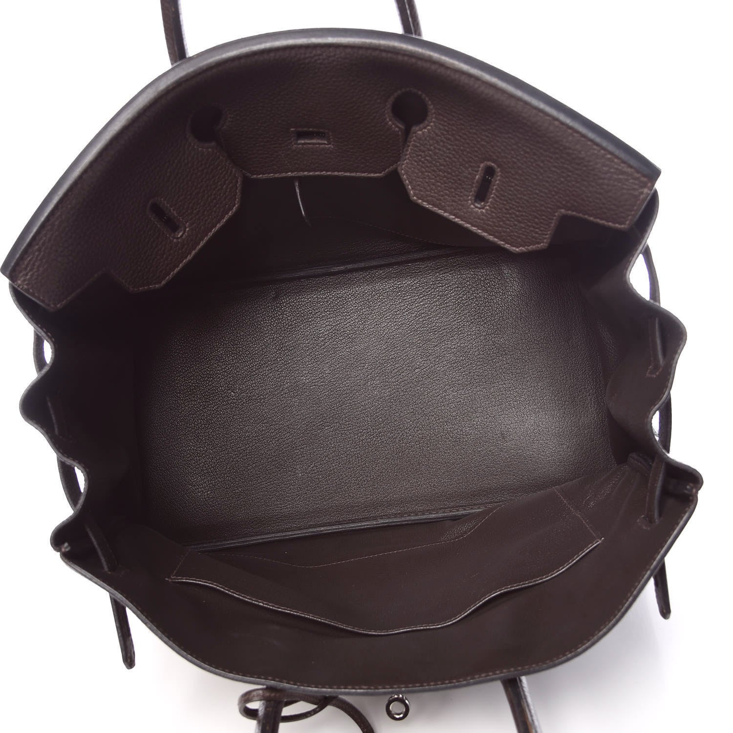 Hermes Taurillon Clemence Birkin 35 Chocolate 7 of 37
