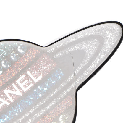 Chanel Glittered Resin Strass Planet Brooch Silver Blue Pink 4 of 6
