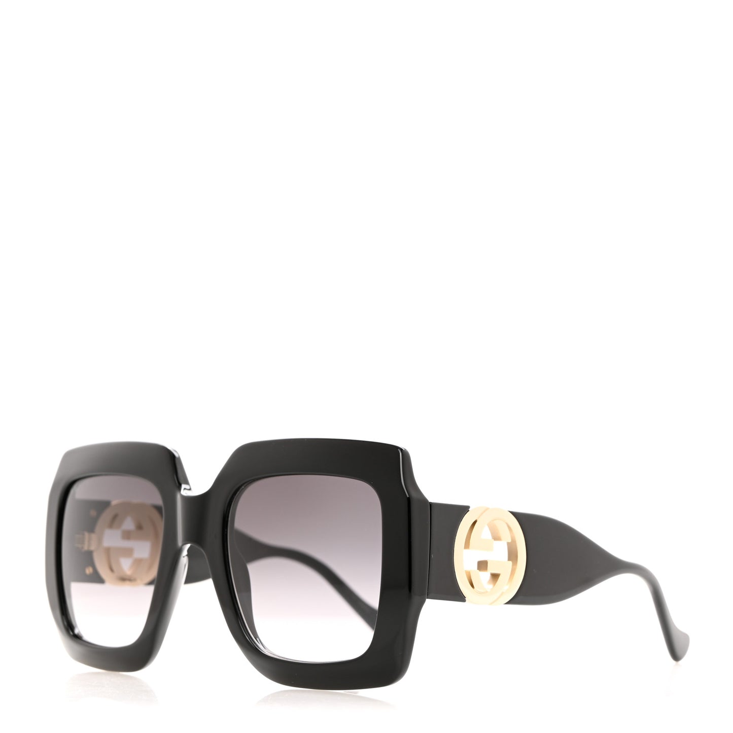 Acetate Square Frame Chain Sunglasses GG1022S Black