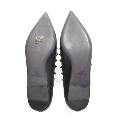 Valentino Garavani Nappa Rockstud Ballerina Flats 39.5 Black 6 of 10