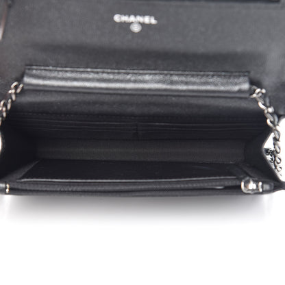Chanel Iridescent Caviar Quilted Wallet On Chain WOC Black 6 of 11