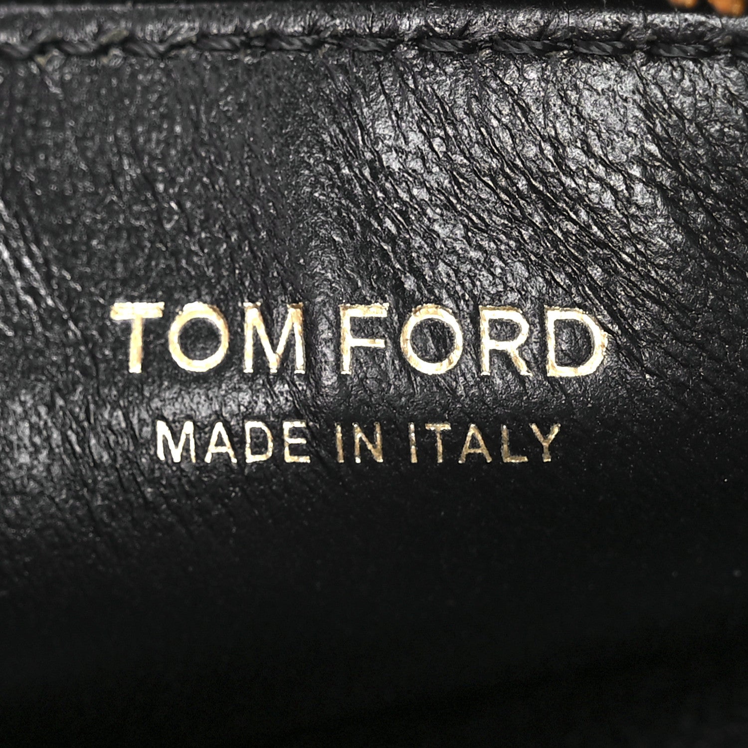 Tom Ford Grained Calfskin Zip Pouch Card Holder Black 5 of 10