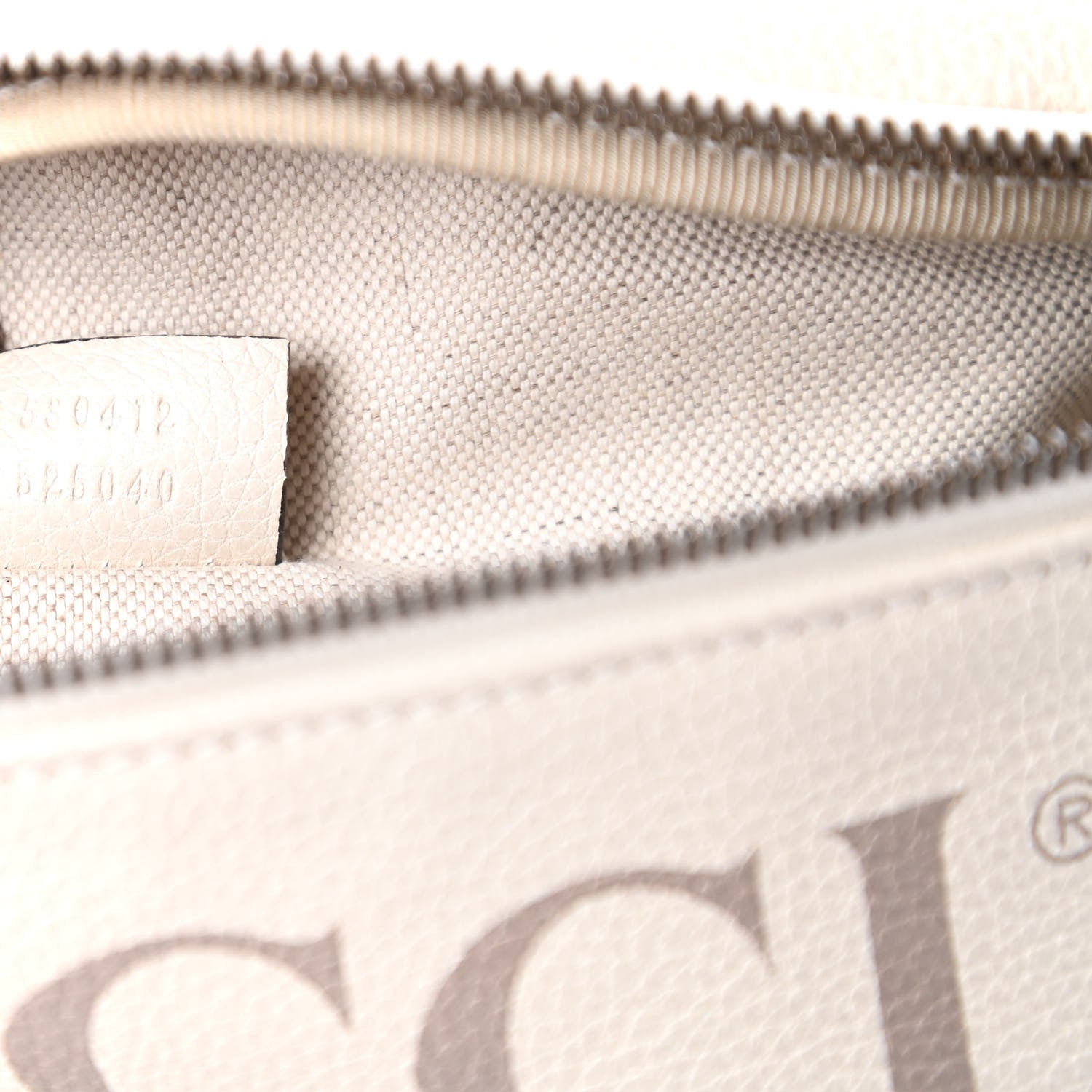 Gucci Grained Calfskin Logo Belt Bag White 9 of 12