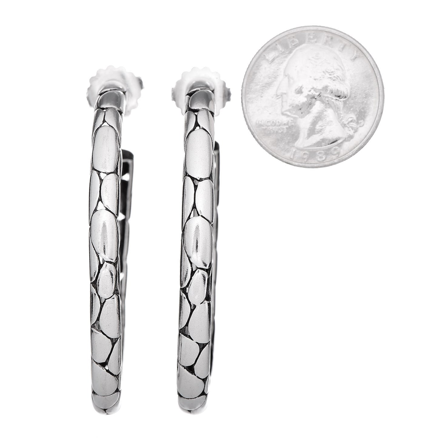 JOHN HARDY Sterling Silver Large Kali Hoop Earrings