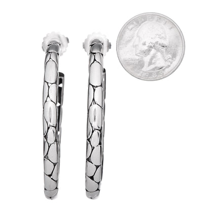 Louis Vuitton JOHN HARDY Sterling Silver Large Kali Hoop Earrings 2 of 3