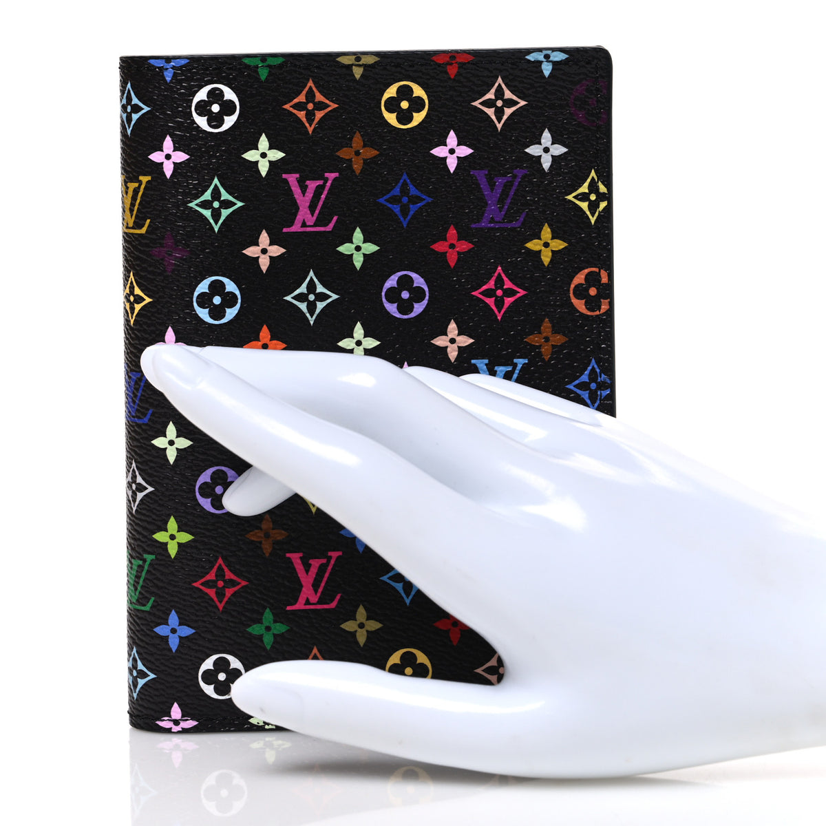 LV X TM Monogram Multicolor Passport Cover Black