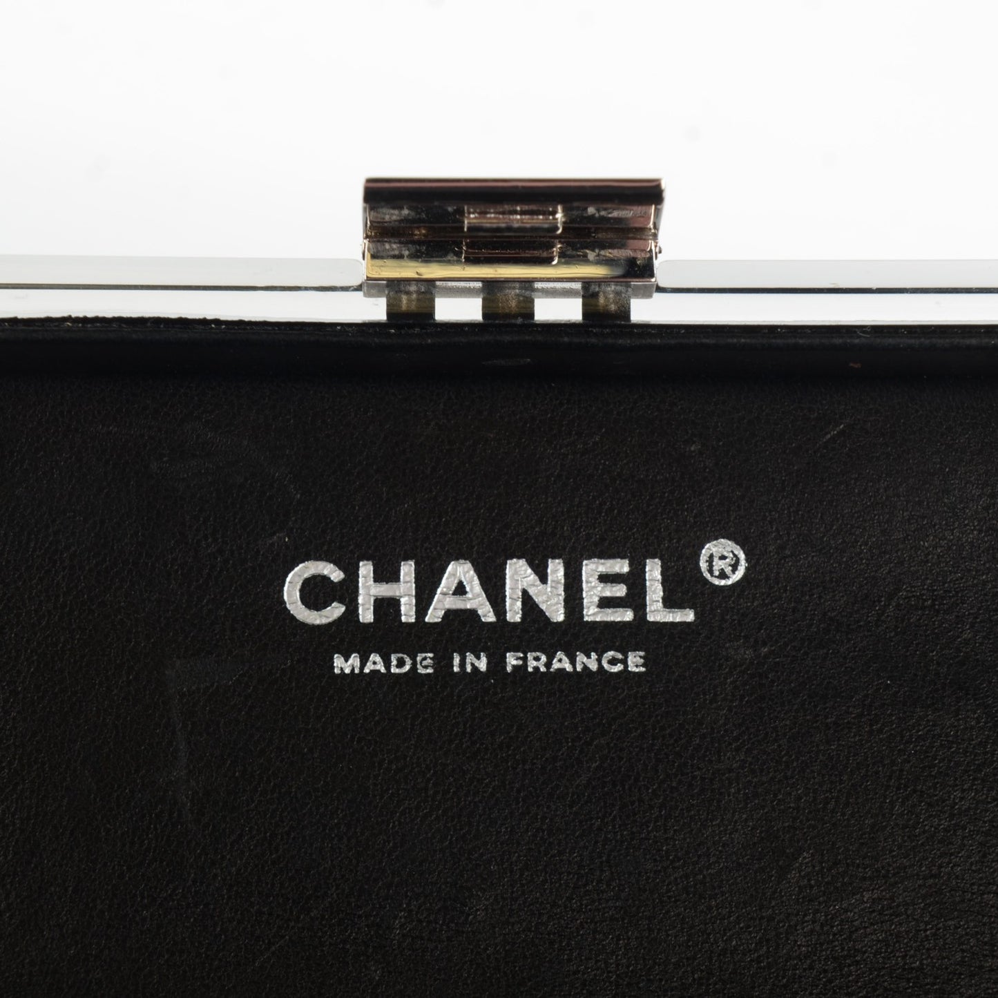 Lucite Wristlet Clutch Black Transparent