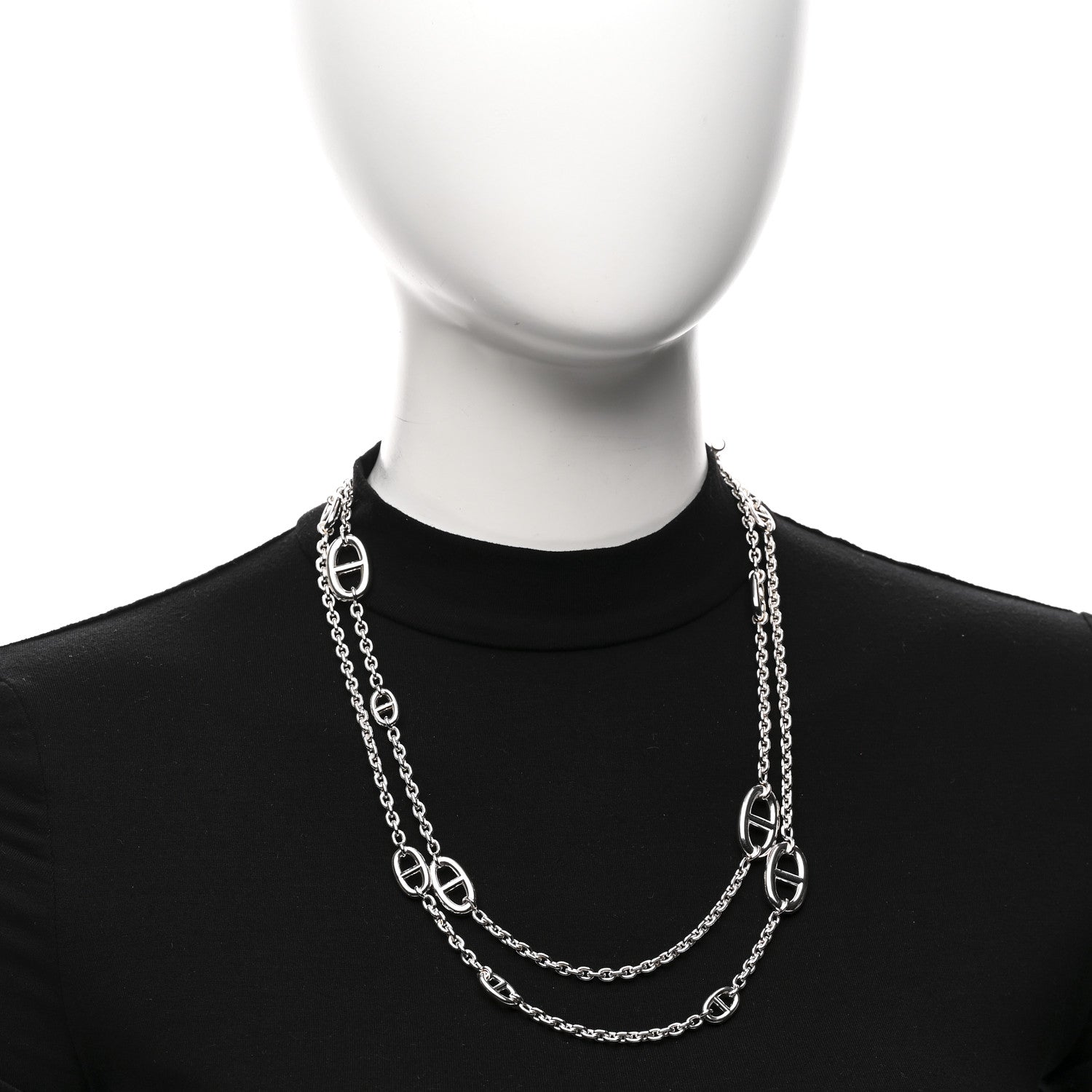 Hermes Sterling Silver Farandole Necklace 120 2 of 5