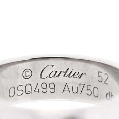 Cartier 18K White Gold 5.5mm LOVE Ring 52 6 4 of 5
