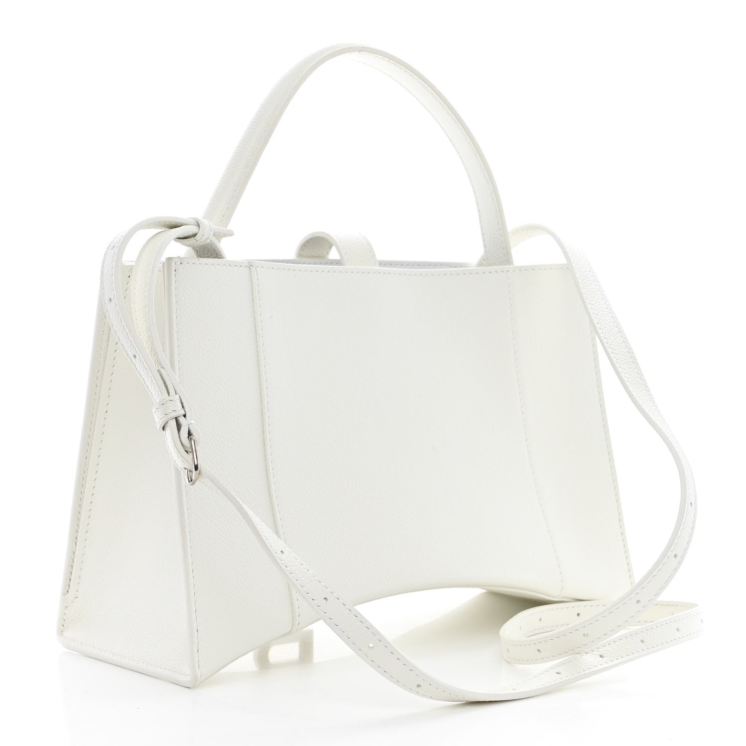 Balenciaga Grained Calfskin XS Hourglass East West Tote White 3 of 11