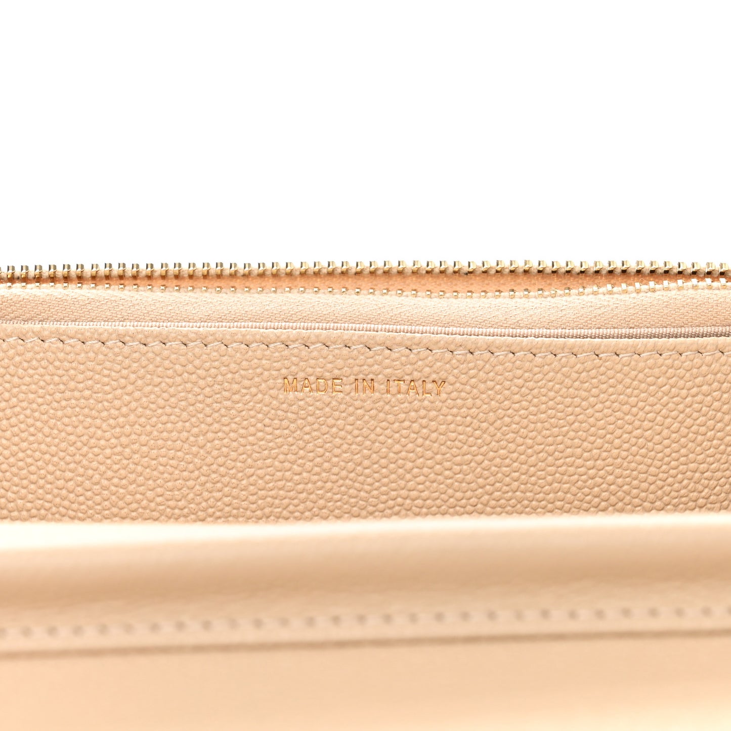 Caviar Quilted Golden Class Wallet On Chain WOC Beige