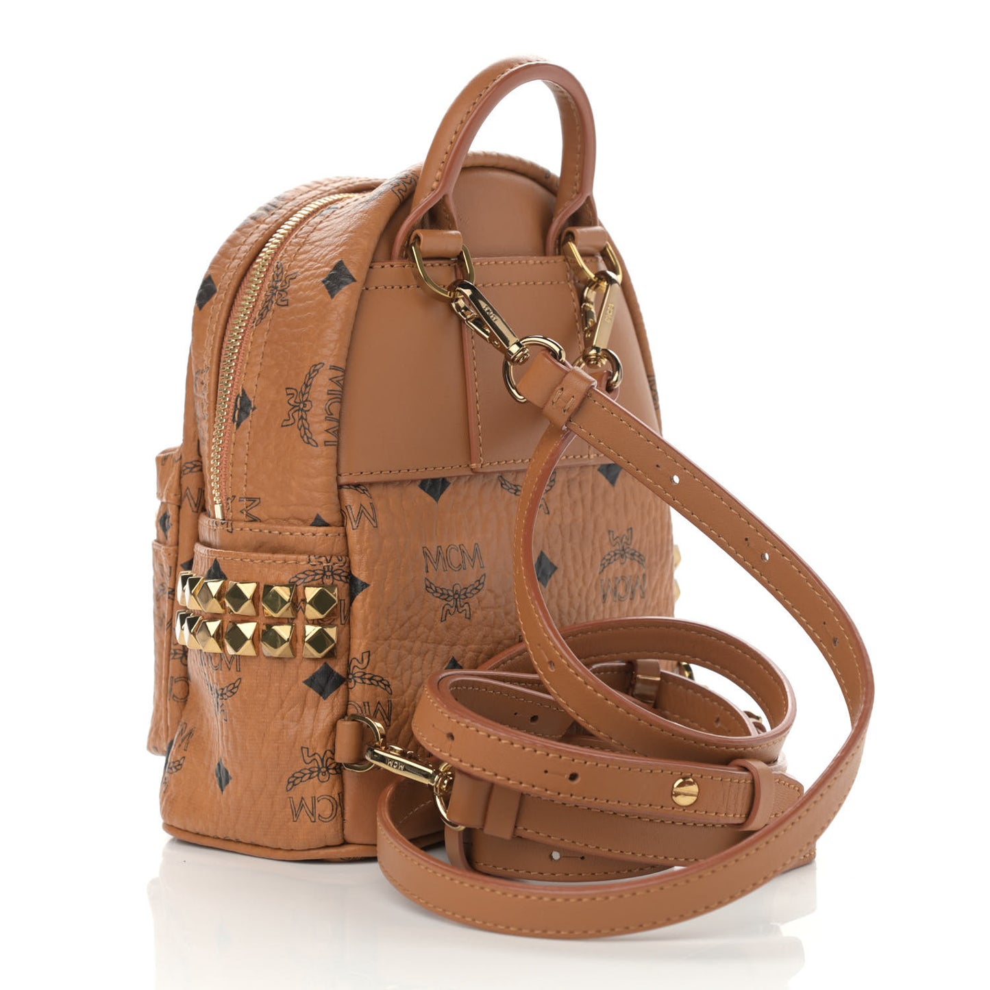 Visetos Side Stud X-Mini Stark Backpack Cognac