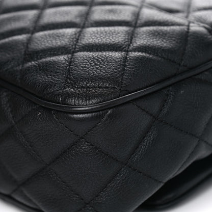 Chanel Grained Calfskin Quilted Medium Casual Rock Flap Black 10 of 10