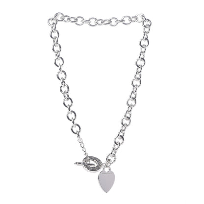 Tiffany Sterling Silver Heart Tag Toggle Necklace 3 of 4