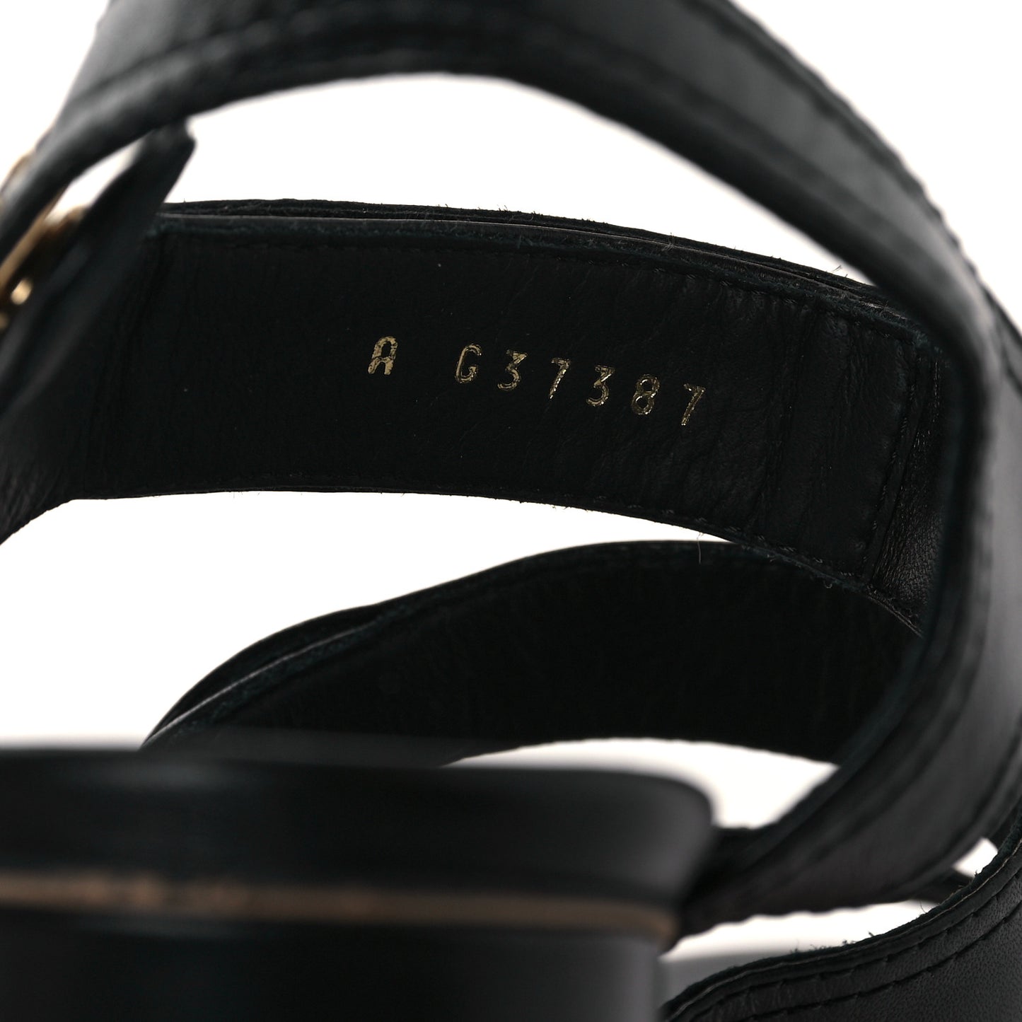 Goatskin CC Turnlock Sandals 37.5 Black