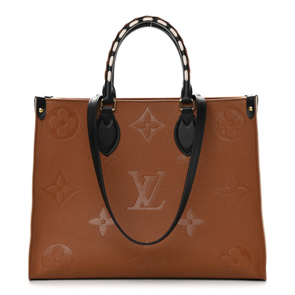 Louis Vuitton Empreinte Monogram Giant Wild At Heart Onthego MM Caramel 1 of 8