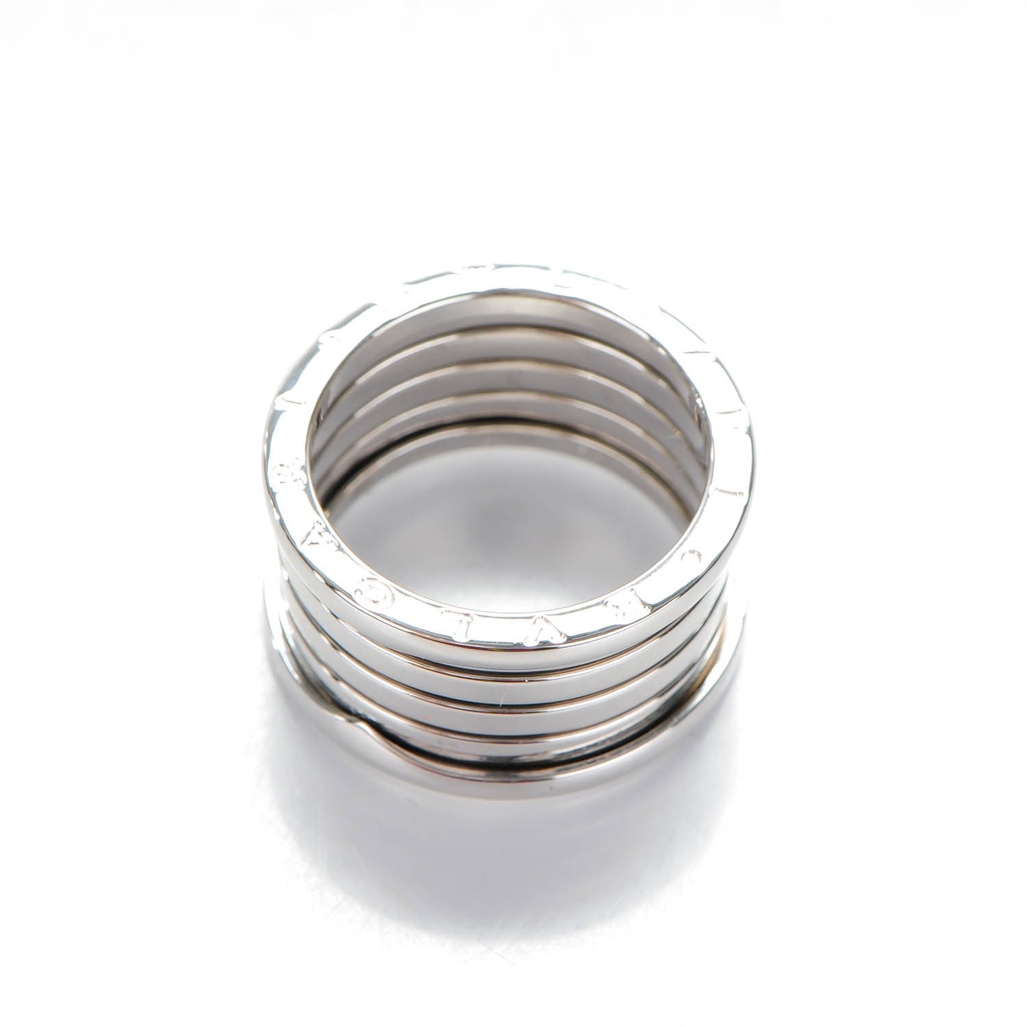 Bulgari 18K White Gold B.Zero1 Four-Band Ring 62 10 3 of 6