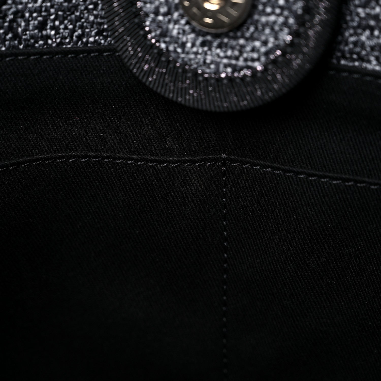 Chanel Lurex Boucle Small Deauville Tote Black 10 of 10