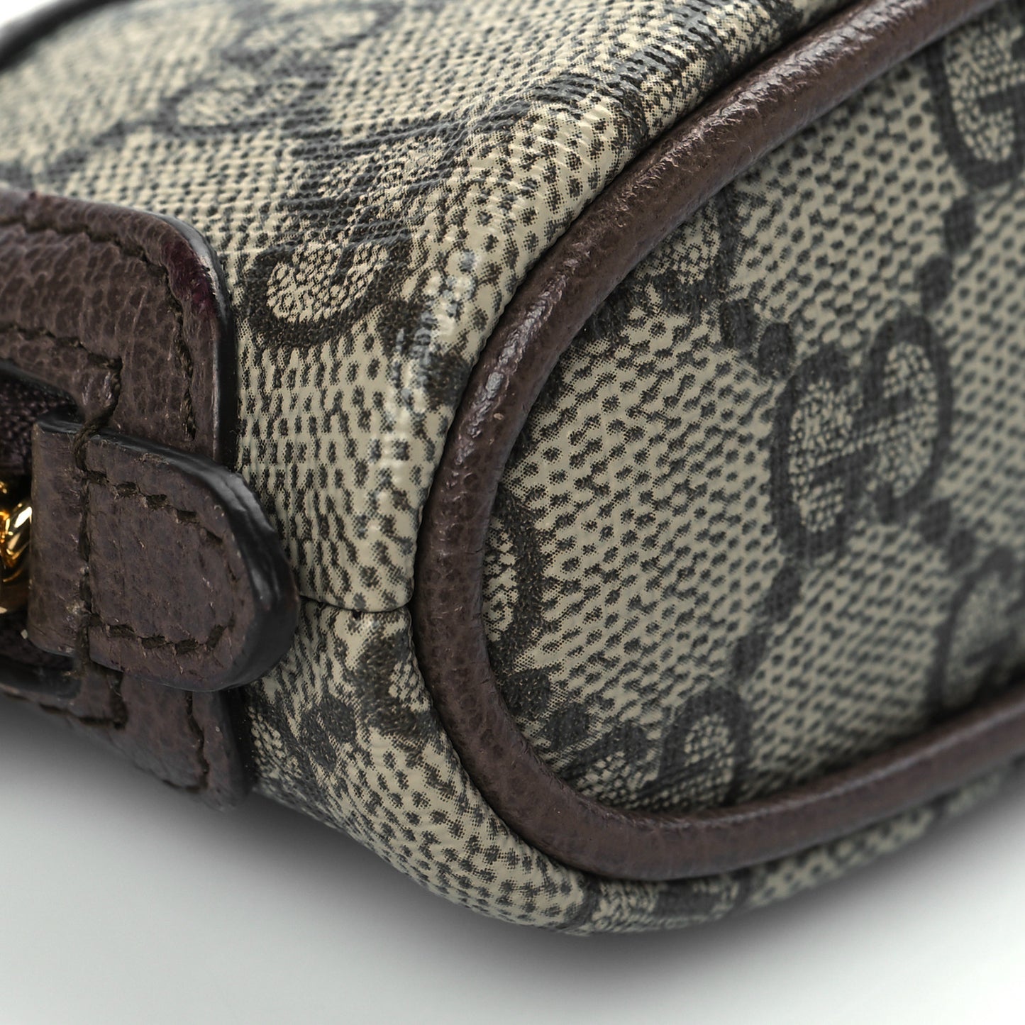 GG Supreme Monogram Web Ophidia Dome Key Pouch Beige New Acero