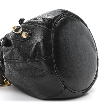Balenciaga Agneau Giant 12 Gold Hardware Mini Pompon Black 9 of 10
