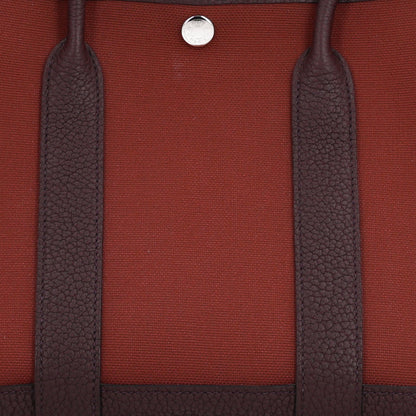 Hermes Toile Militaire Negonda Garden Party 30 TPM Rouge H Ebene 7 of 8