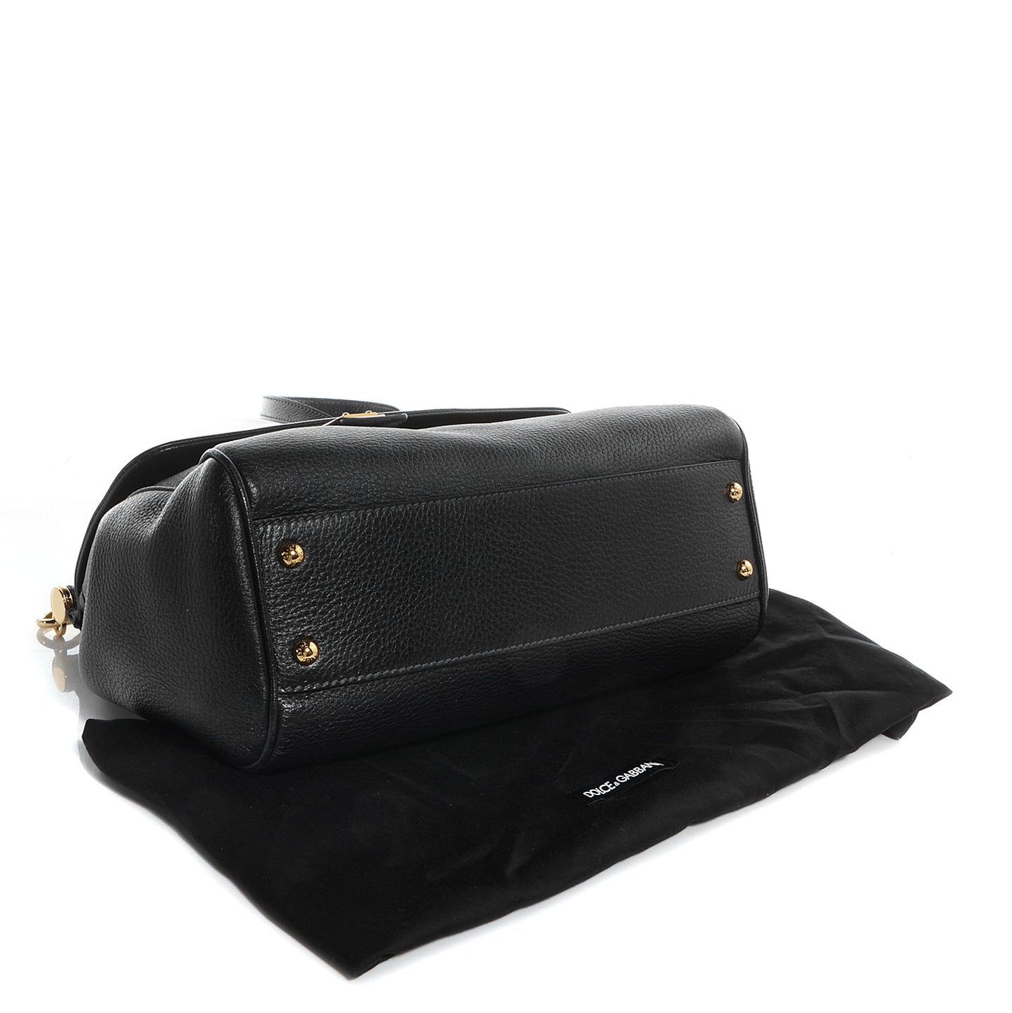 Grained Deerskin Medium Miss Sicily Satchel Black