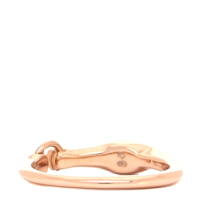Hermes 18K Rose Gold Diamond TPM Galop Ring 50 5.5 3 of 6