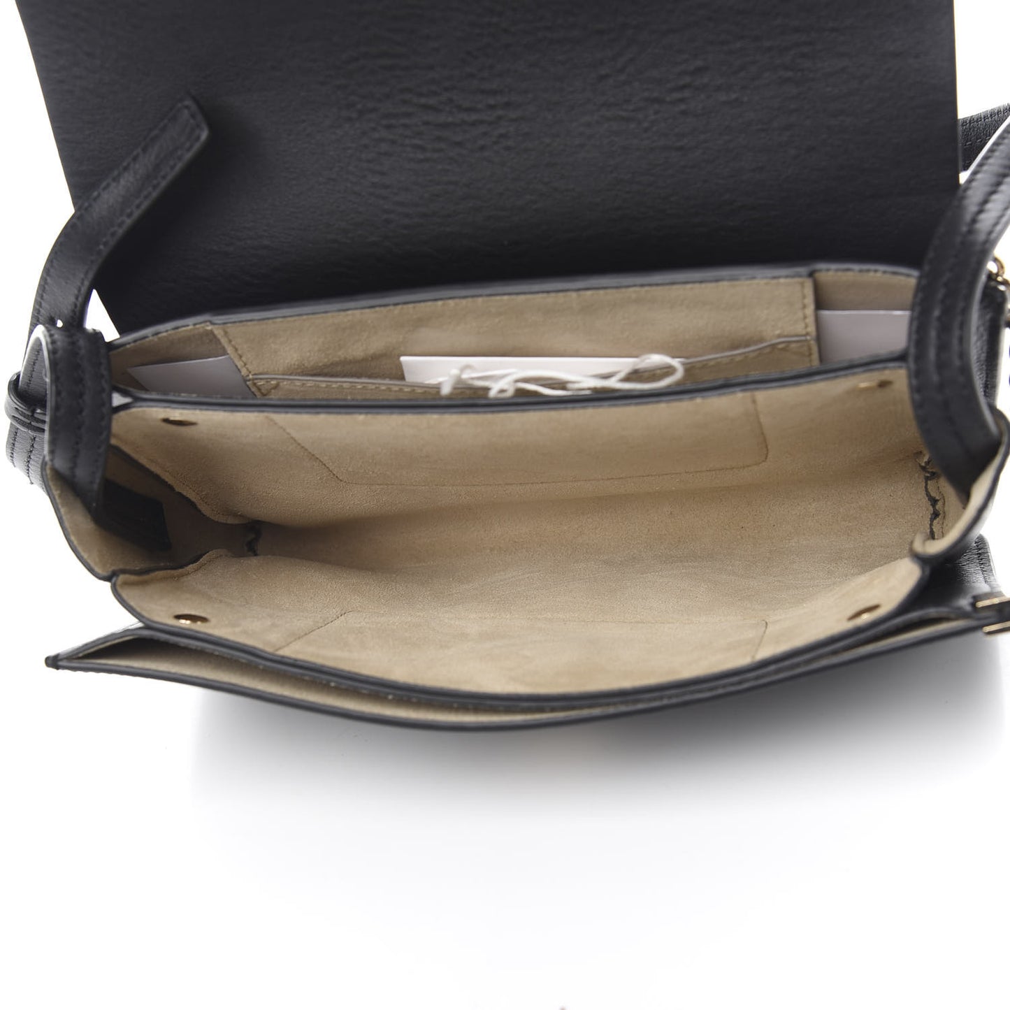 Suede Calfskin Small Faye Shoulder Bag Black
