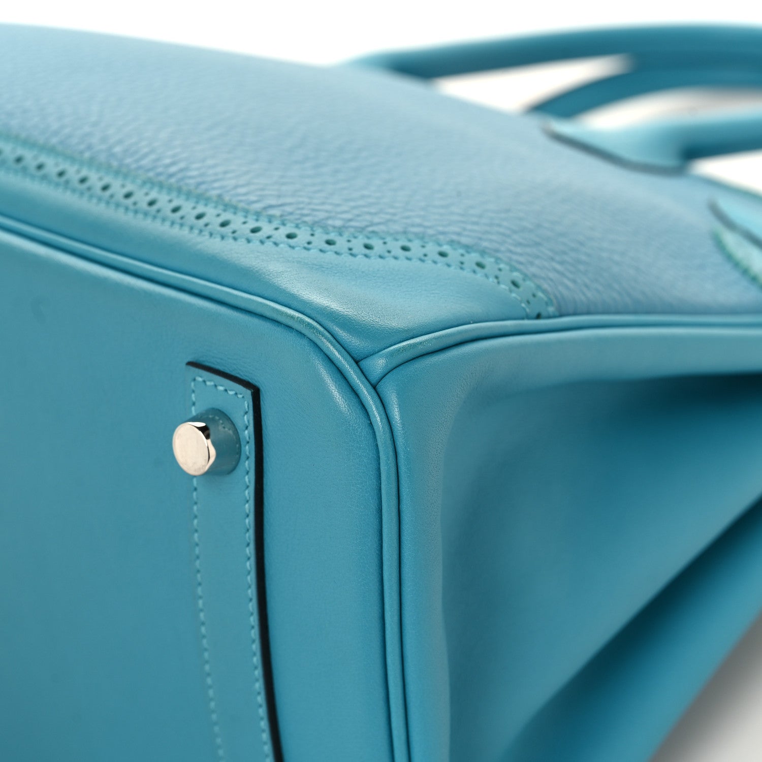 Hermes Togo Swift Ghillies Birkin 30 Turquoise 12 of 13