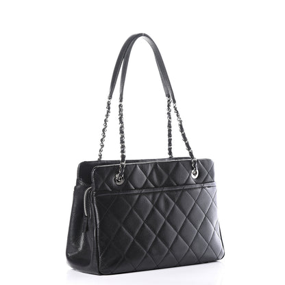 Chanel Caviar Quilted Timeless CC Soft Tote Black 2 of 10
