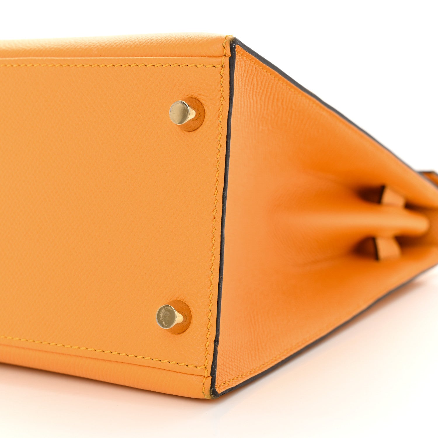 Hermes Epsom Horseshoe Kelly Sellier 28 Jaune D'or Etain 10 of 14