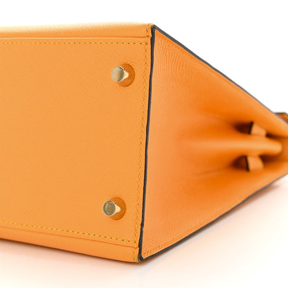 Hermes Epsom Horseshoe Kelly Sellier 28 Jaune D'or Etain 10 of 14