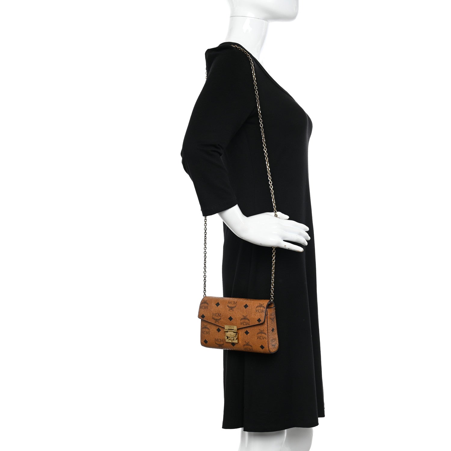 MCM Visetos Tracy Crossbody Cognac 2 of 11