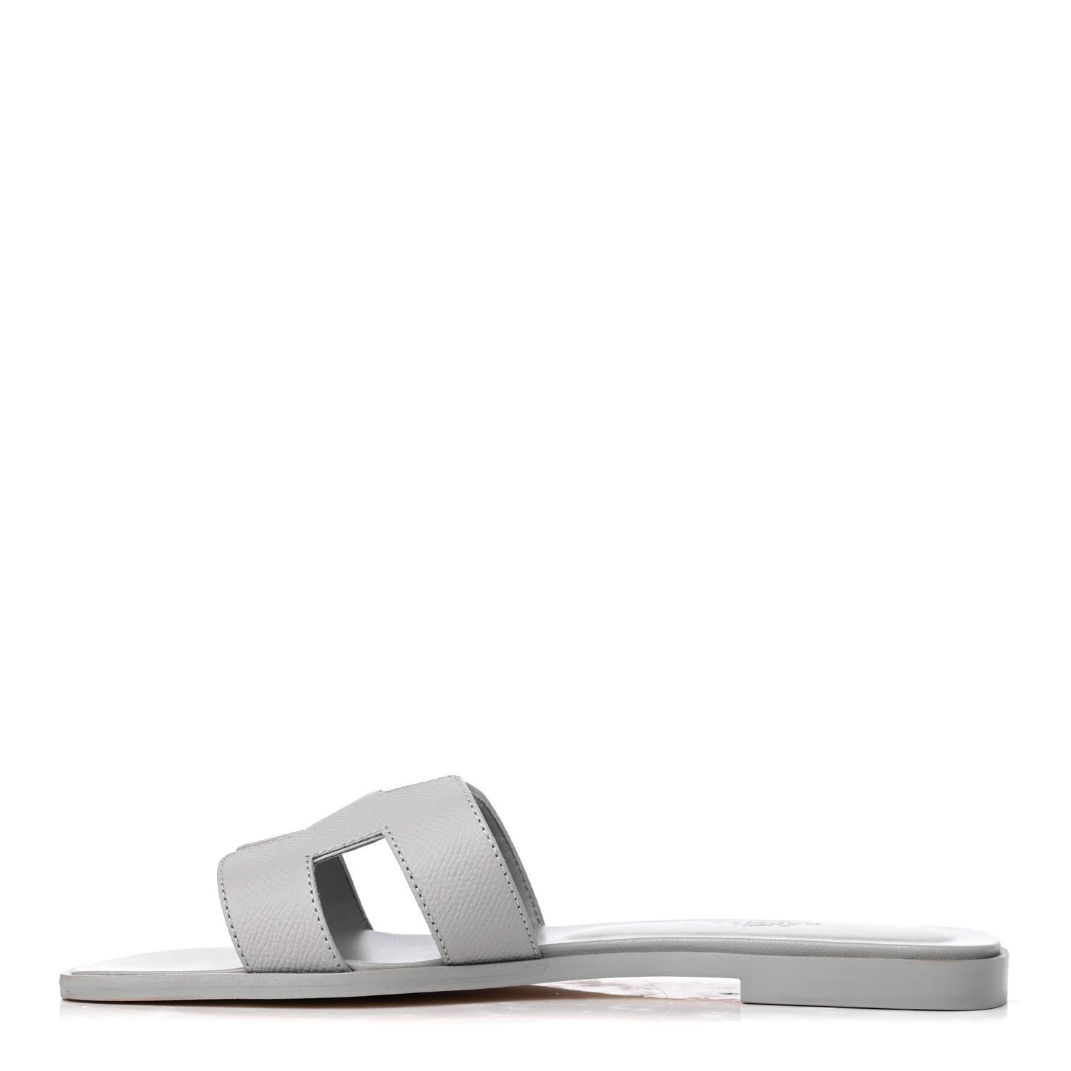 Hermes Epsom Oran Sandals 38 Bleu Glacier 1 of 8