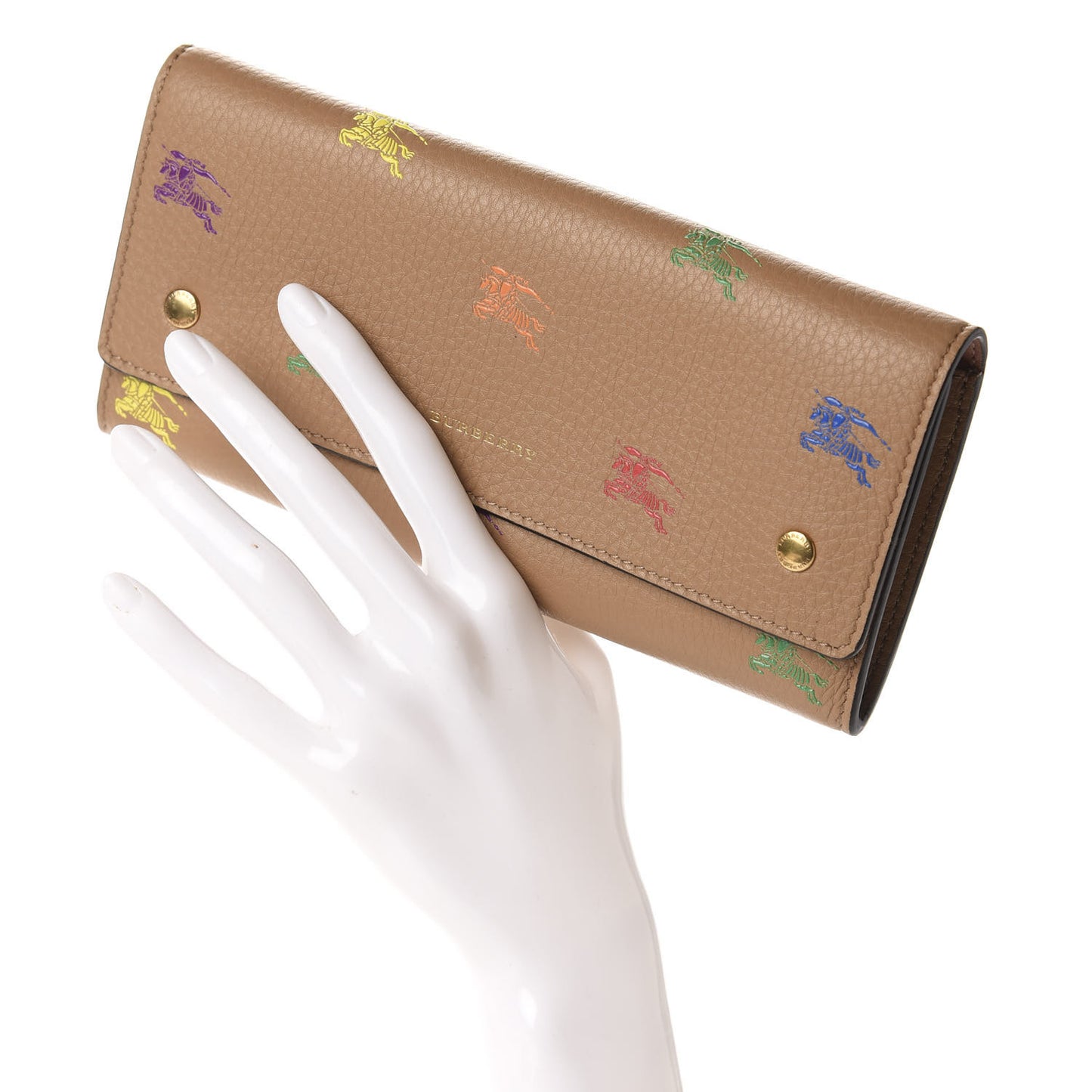 Grained Calfskin EKD Hollee Wallet Light Camel