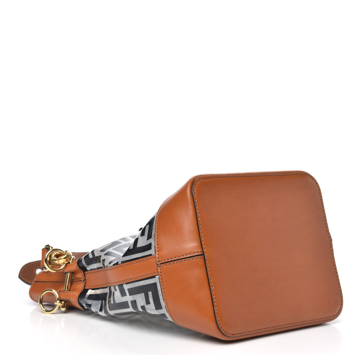 Fendi TPU FF Vitello Aura F is Fendi Grande Mon Tresor Bucket Bag Black Cuoio 4 of 11