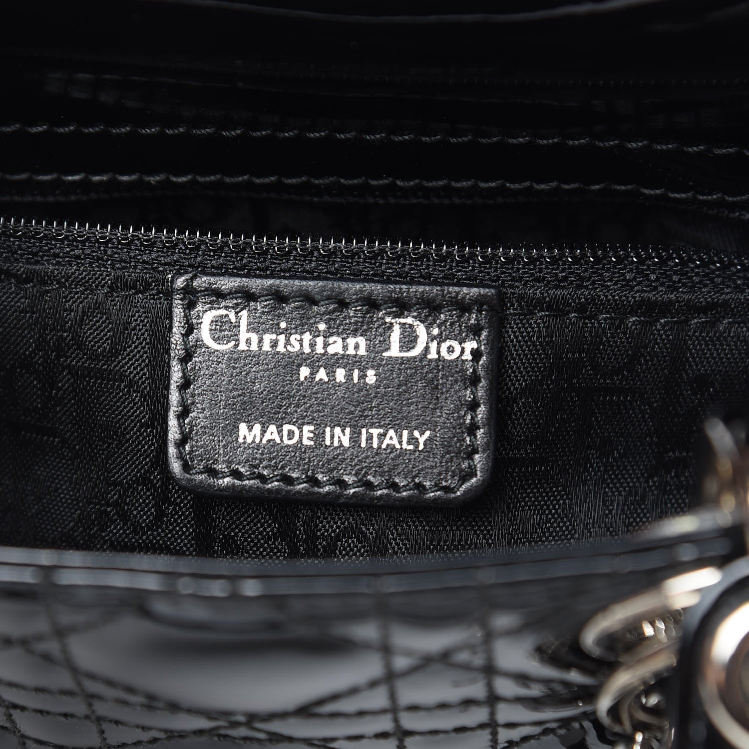 Christian Dior Patent Cannage Mini Lady Dior Black 6 of 9