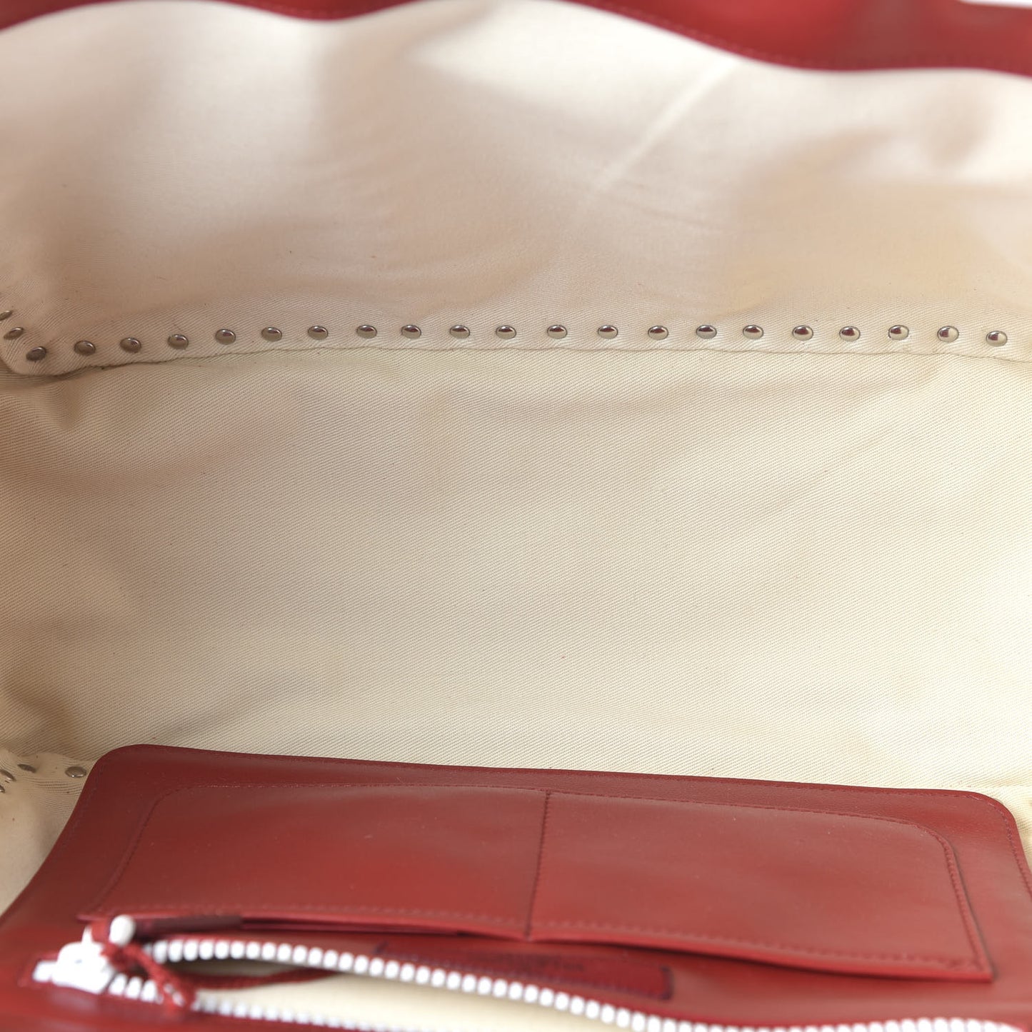 Vitello Colorblock Free Rockstud Tote Rosso Valentino White
