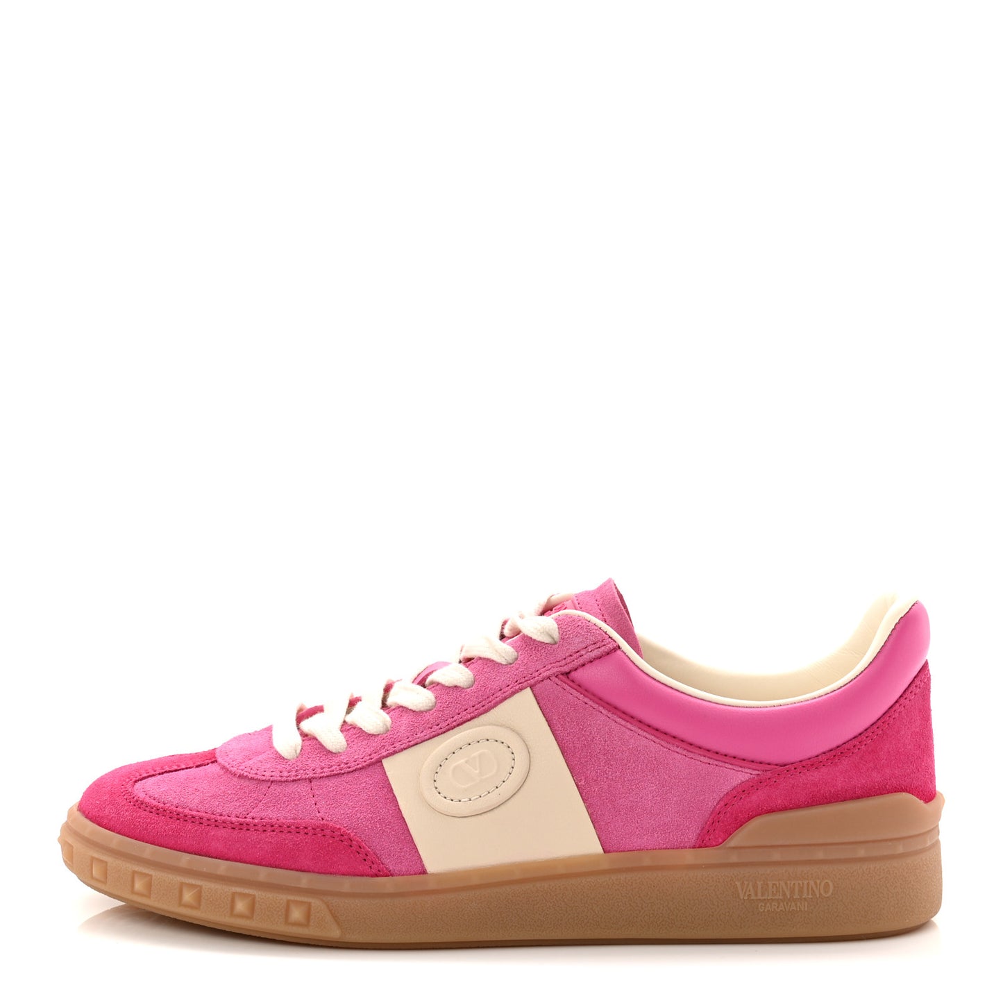 Suede Calfskin Womens Upvillage Crosta Low Top Sneakers 40 Pink Ivory