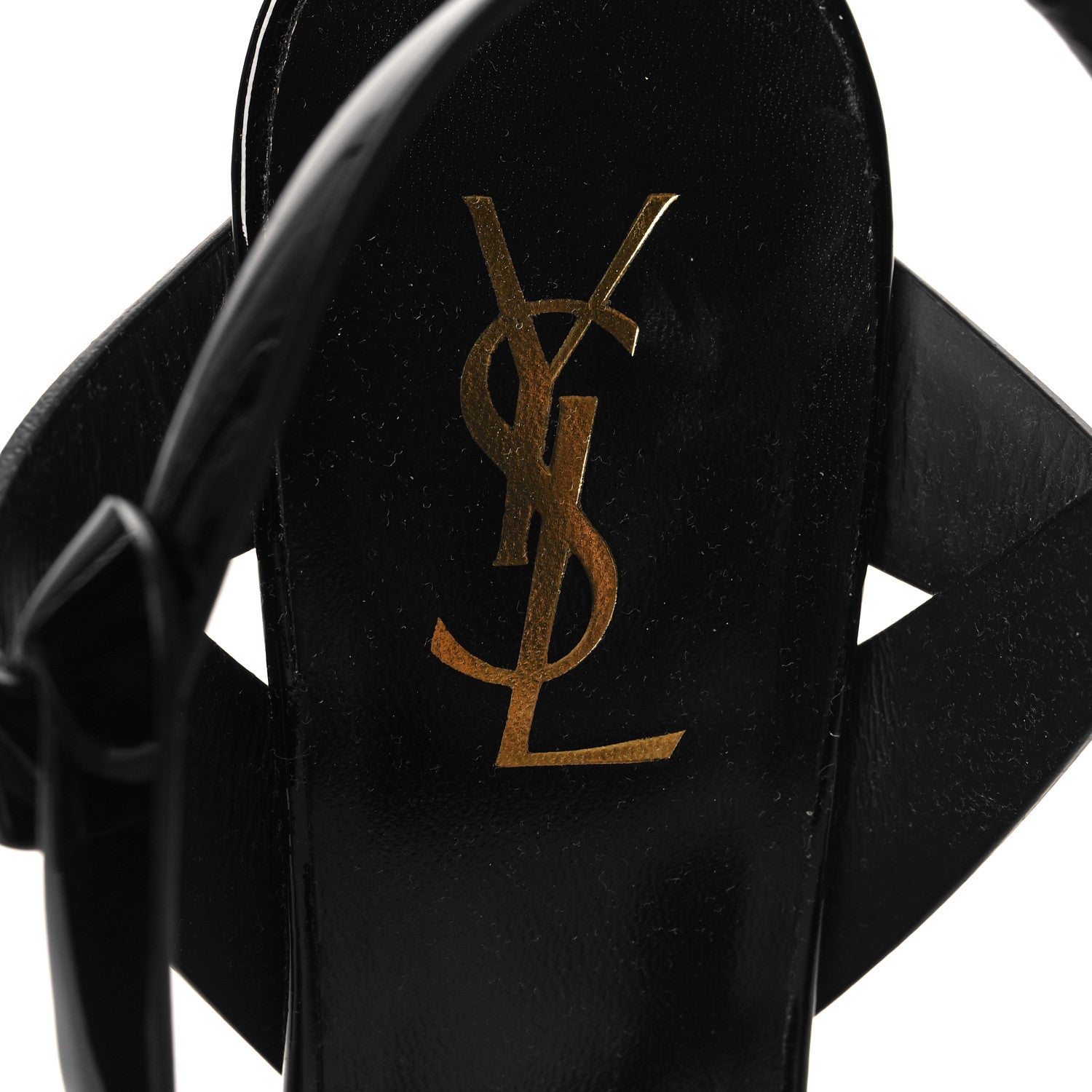 Saint Laurent Patent Tribute 75 Platform Sandals 39 Black 8 of 9