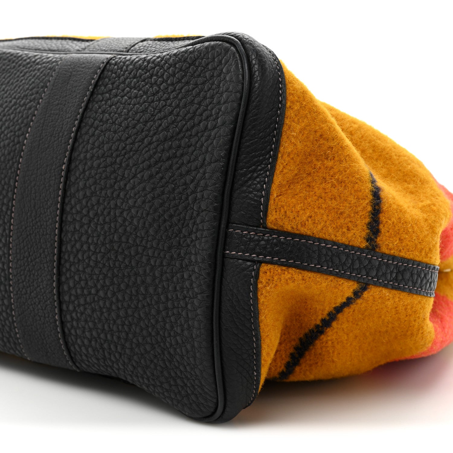 Hermes Wool Rocabar Garden Party Tote 36 MM Orange Black 8 of 13