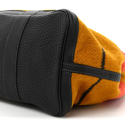 Hermes Wool Rocabar Garden Party Tote 36 MM Orange Black 8 of 13