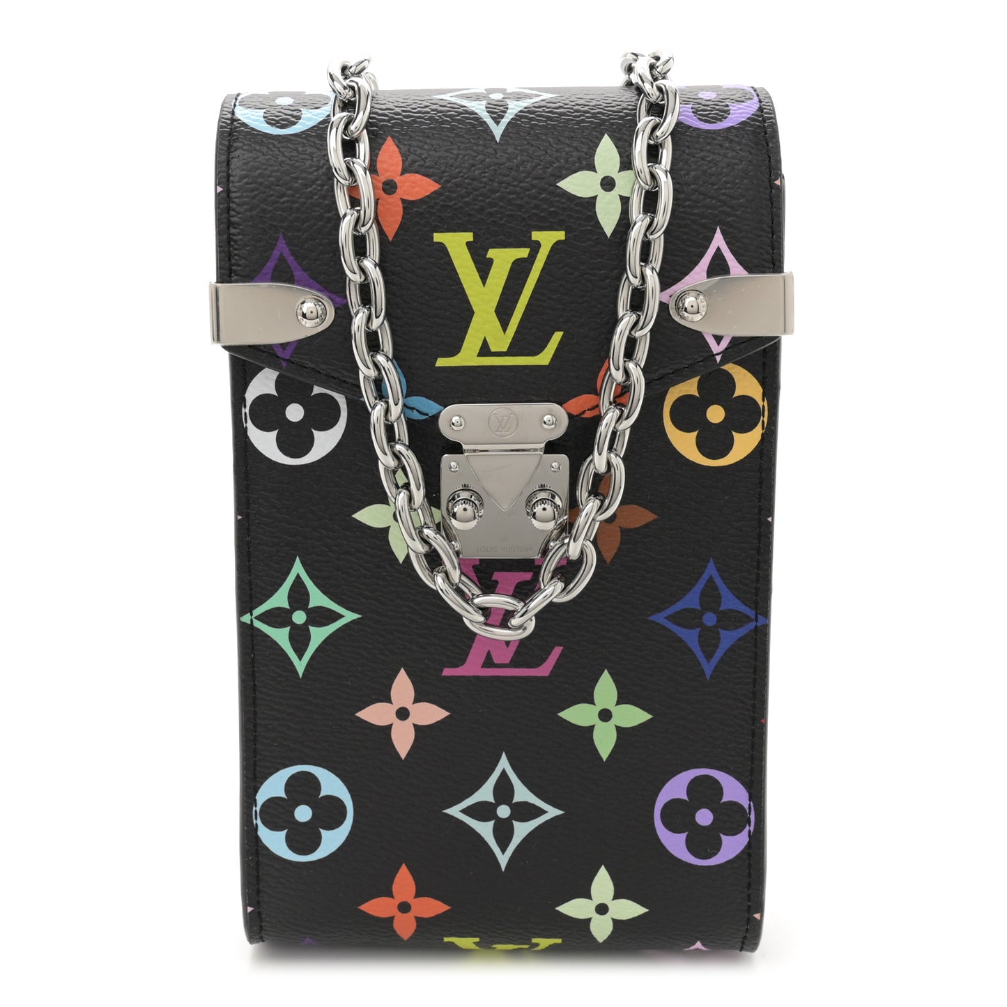 LV X TM Monogram Multicolor Phone Pouch Metis Black