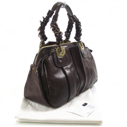 Chloe Leather Heloise Satchel Chocolate 3 of 12